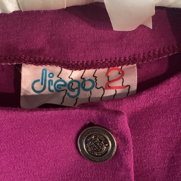 Vintage Two Piece Gold Chain Purple Cotton Elastic Jacket and Pants Size Large - Picture 6 of 13